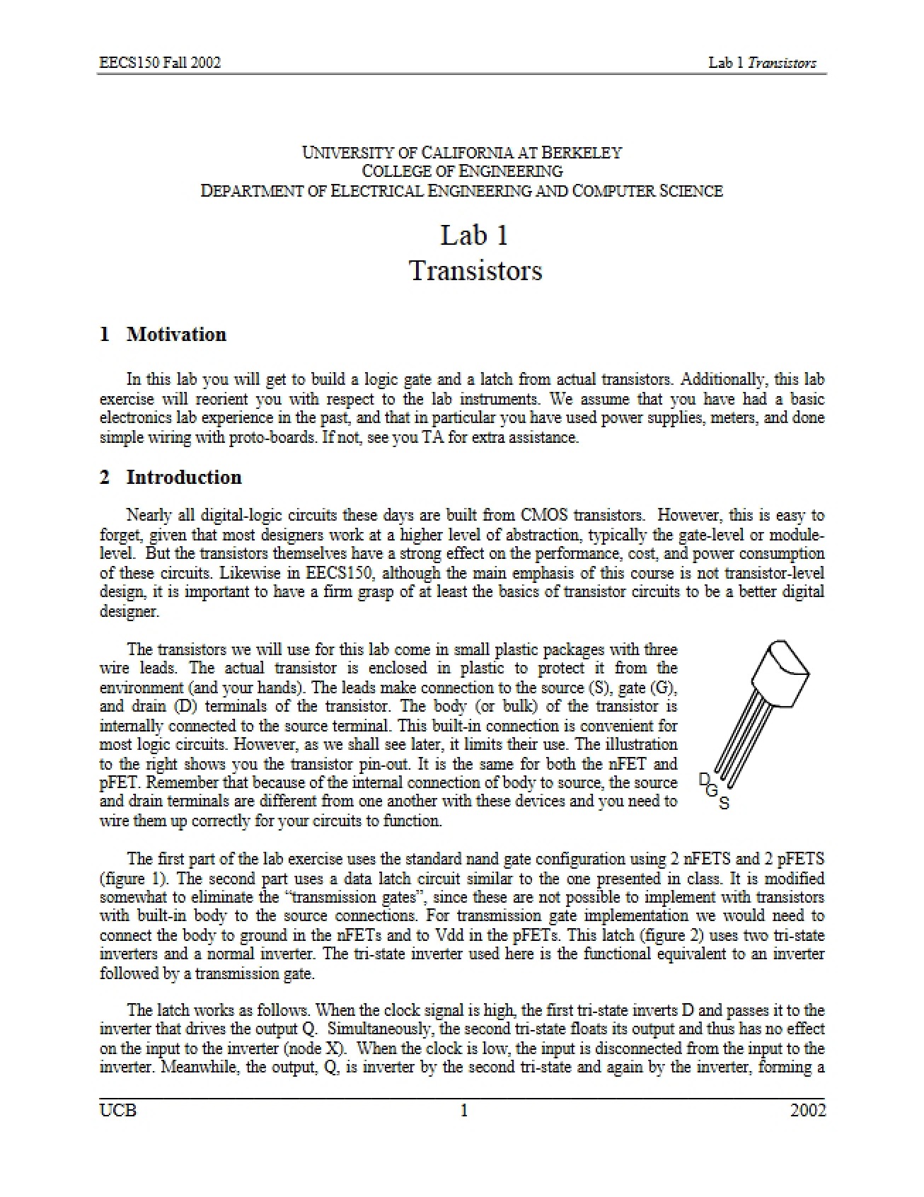 Lab 1 Materials