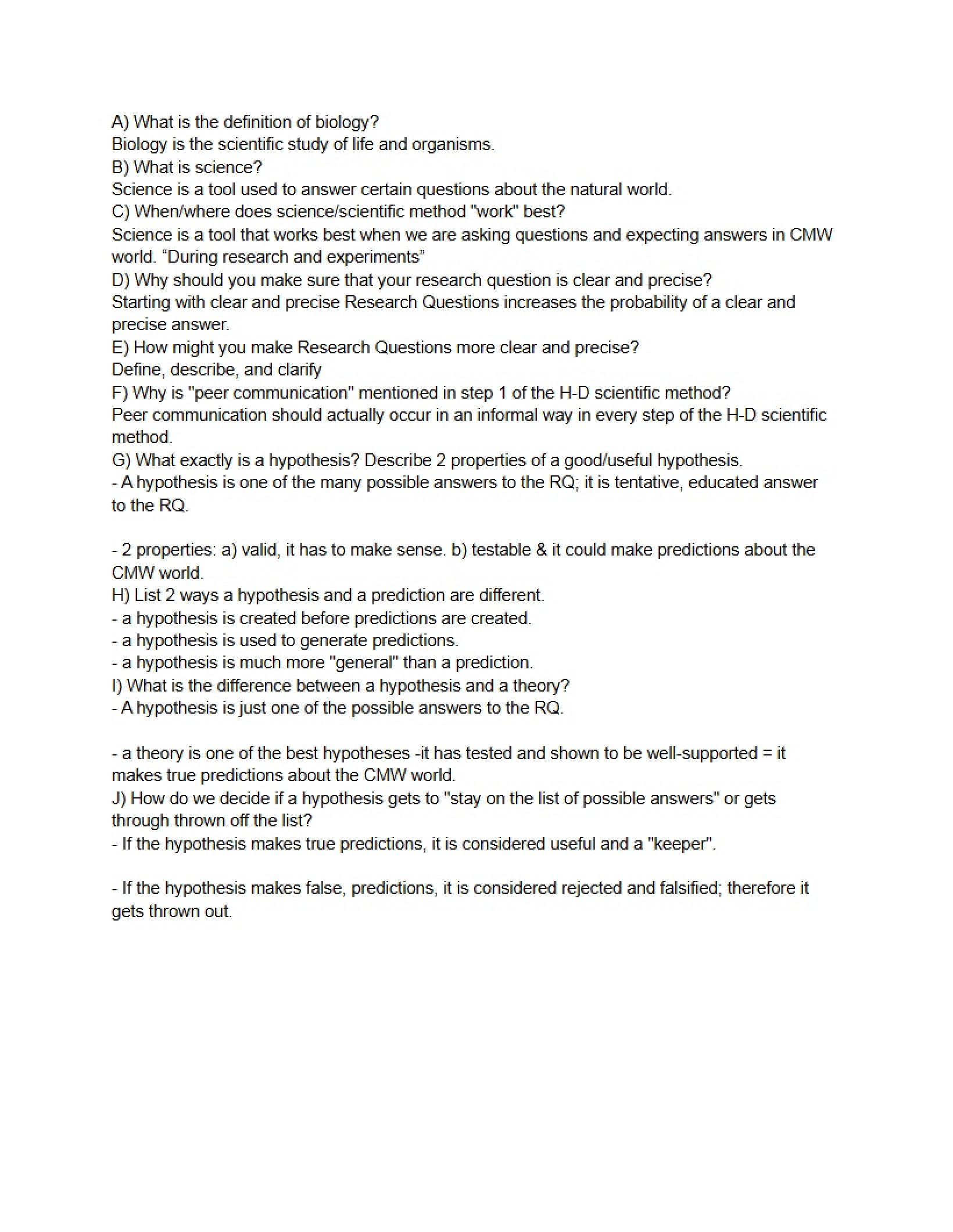 Allied Health Biology Study Guide