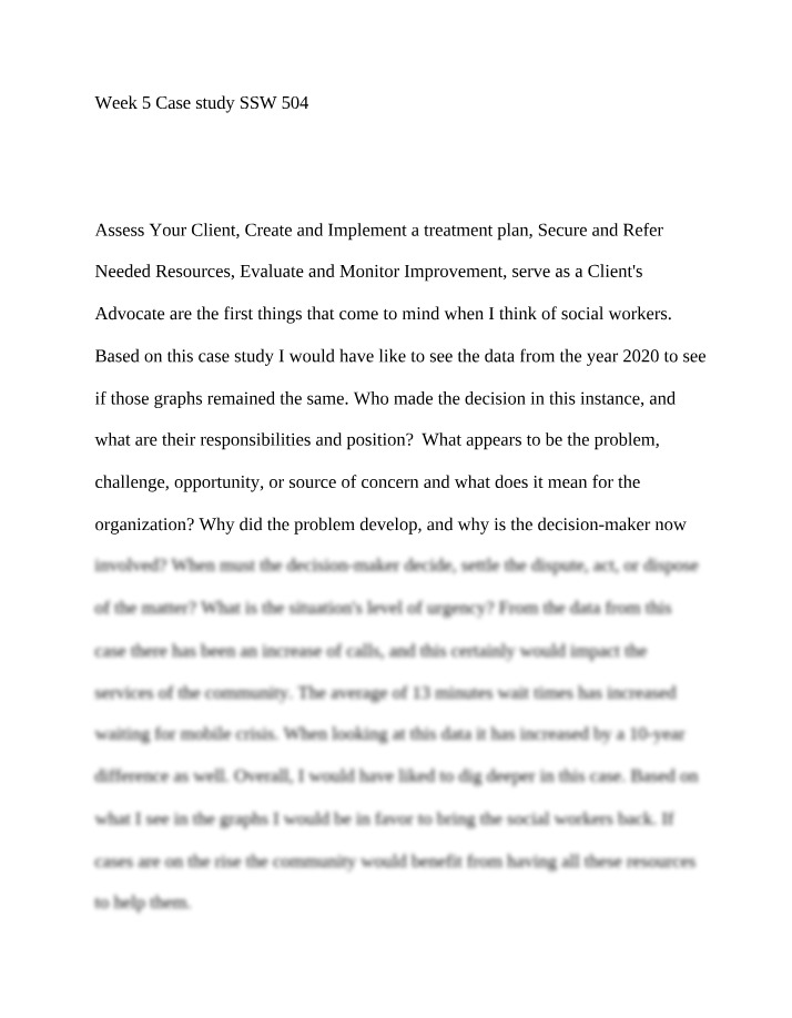 Case Study for Week 5