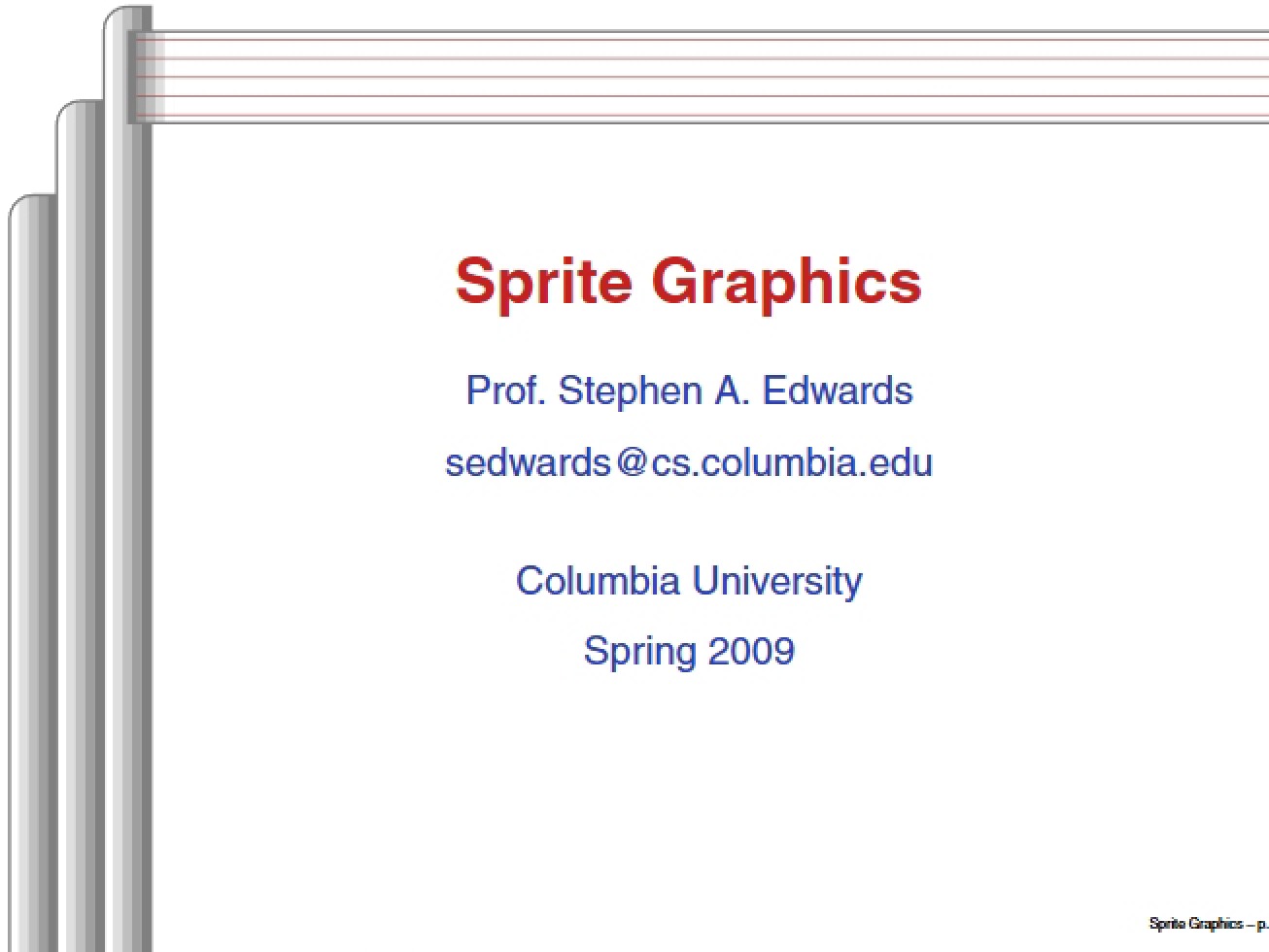Graphics using Sprites Part 1