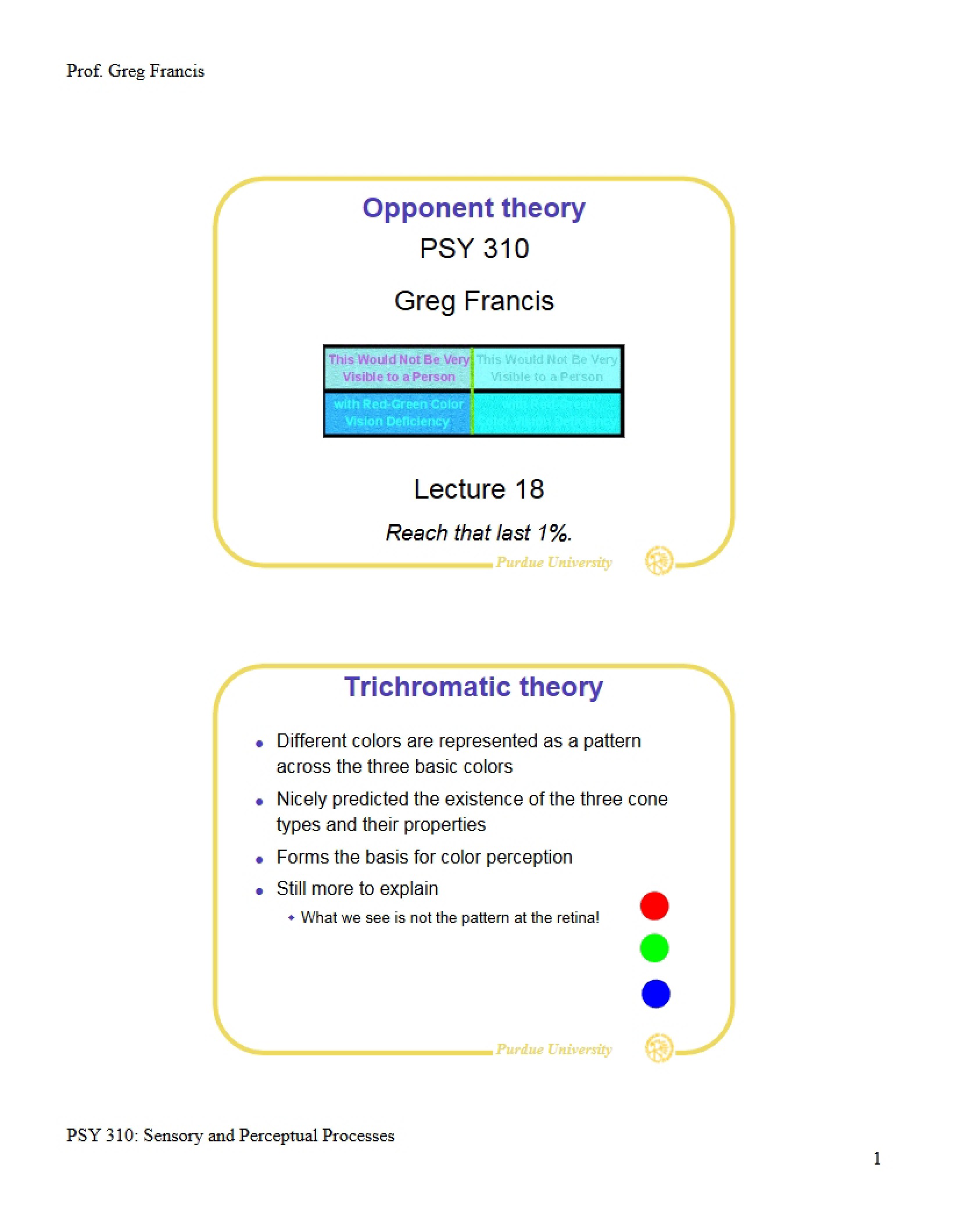 Theory of Opponent Processes