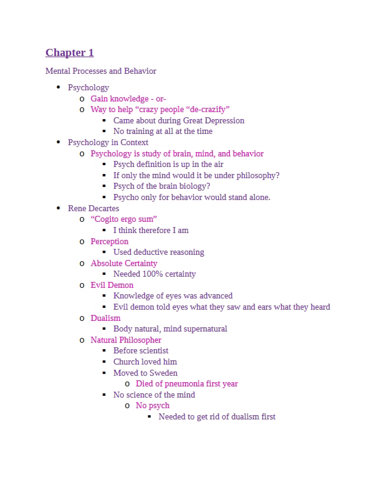 Examination 1