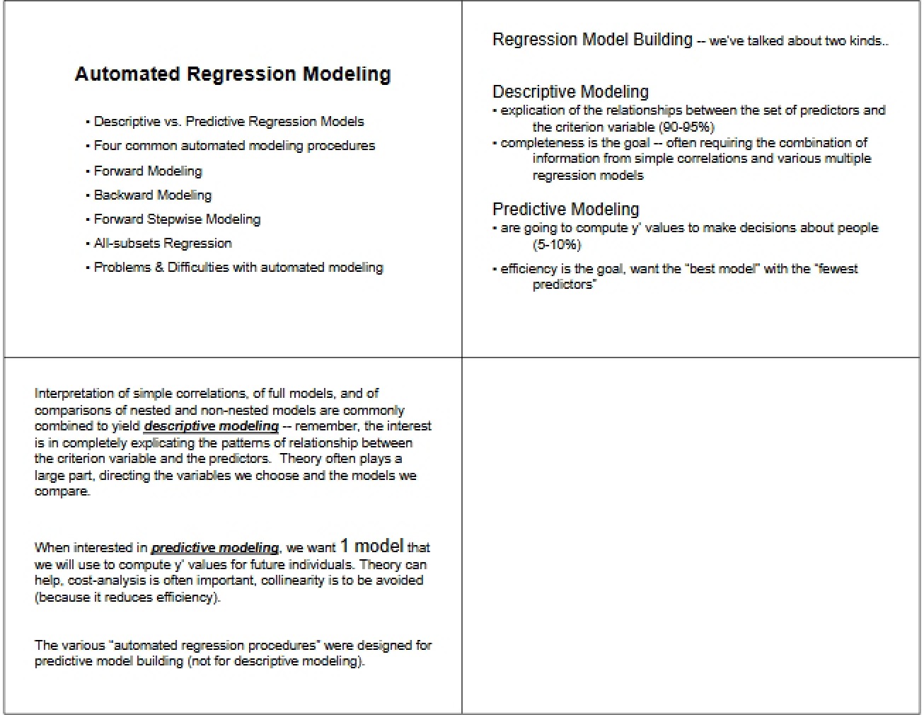 Modeling Regression Automatically