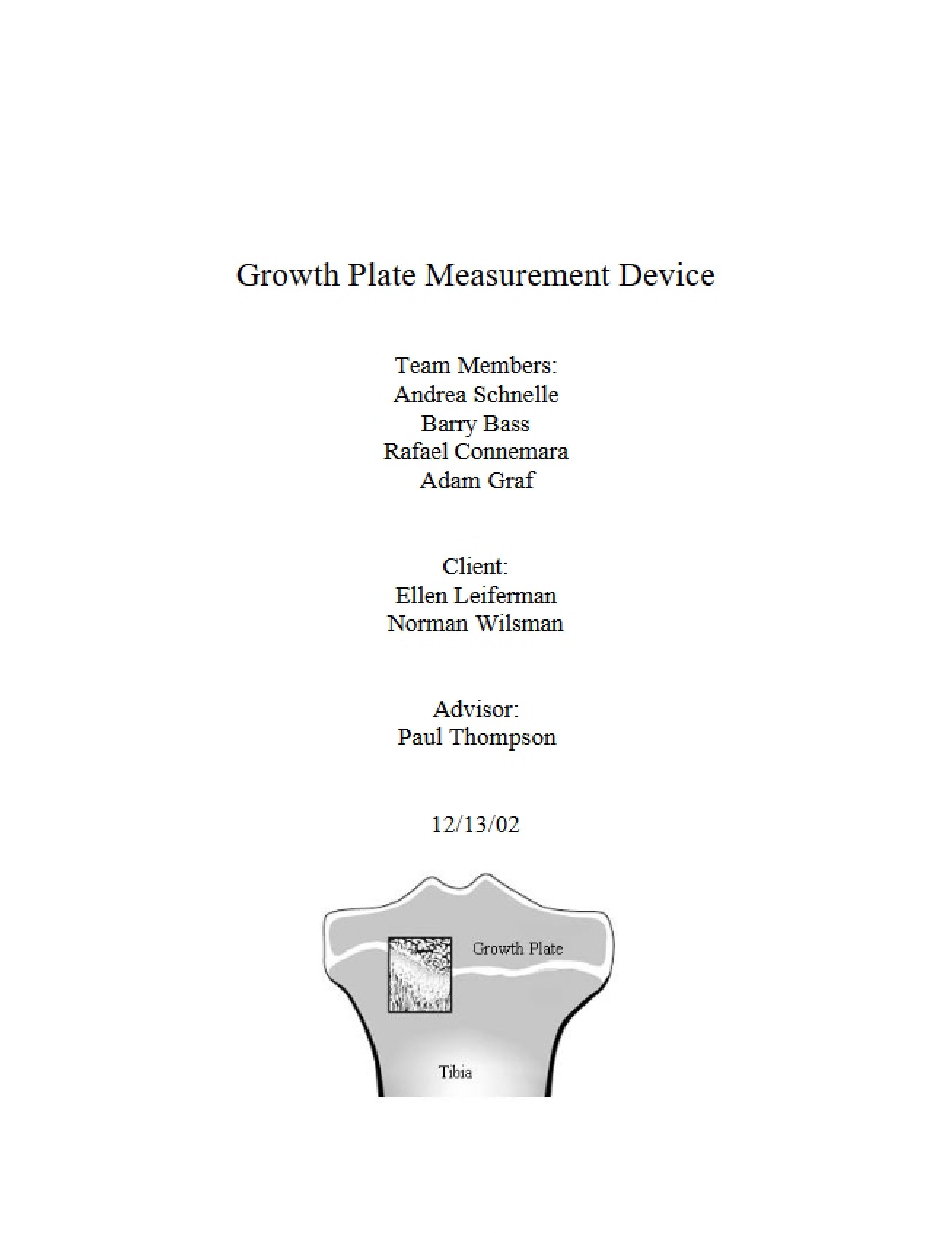 Device to Measure Growth Plates