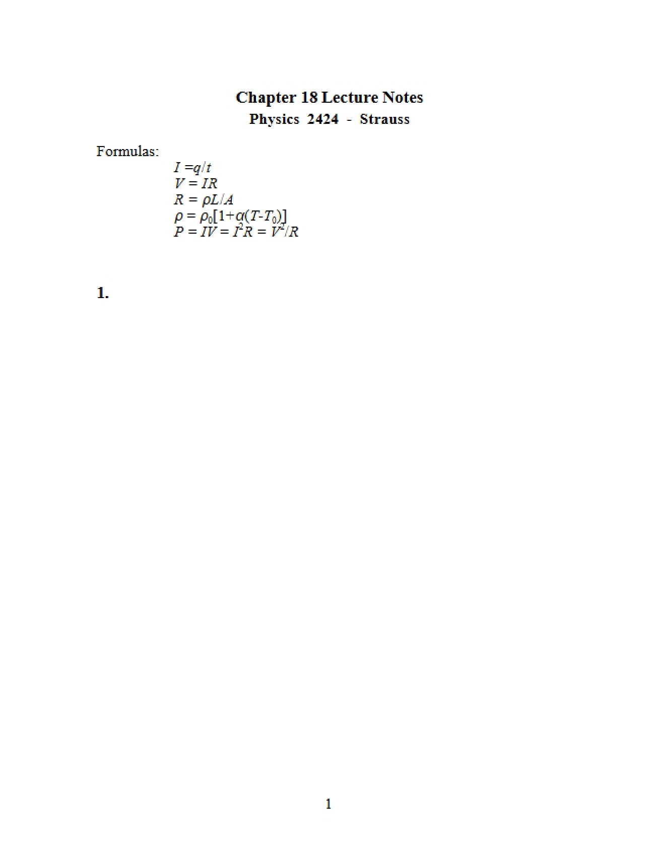 General Physics Lecture Notes - 5 Pages