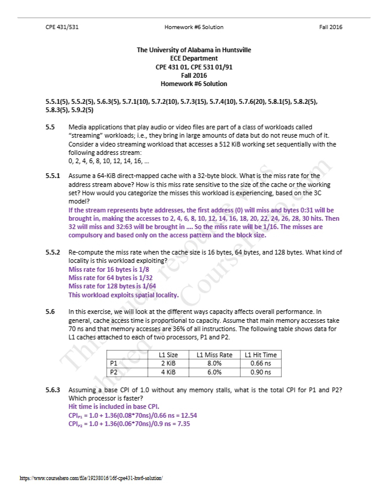 Solutions for Homework 06