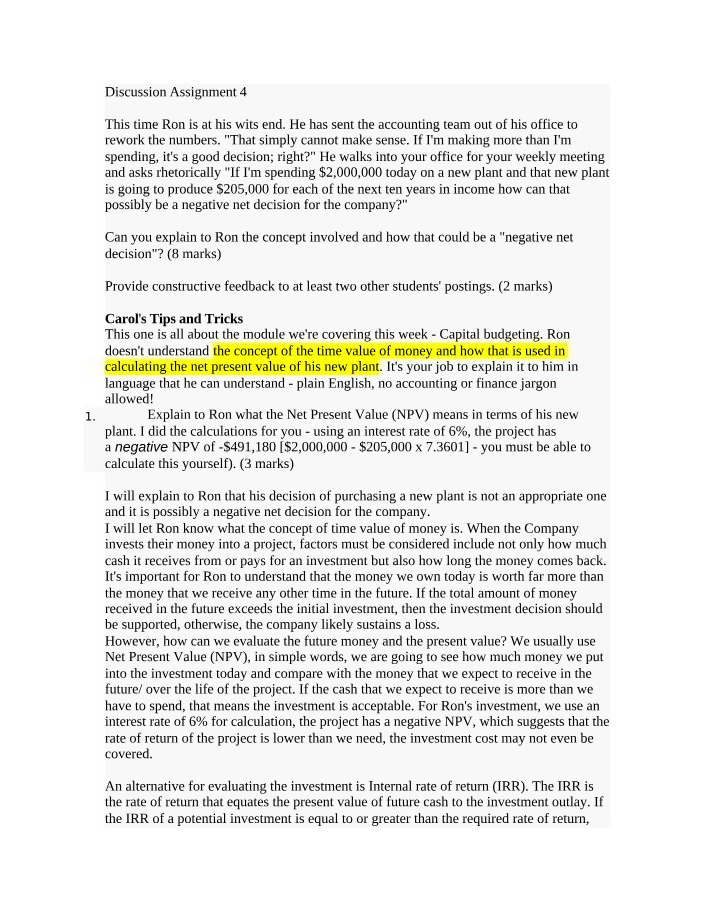 HRM732 Discussion Assignment 4