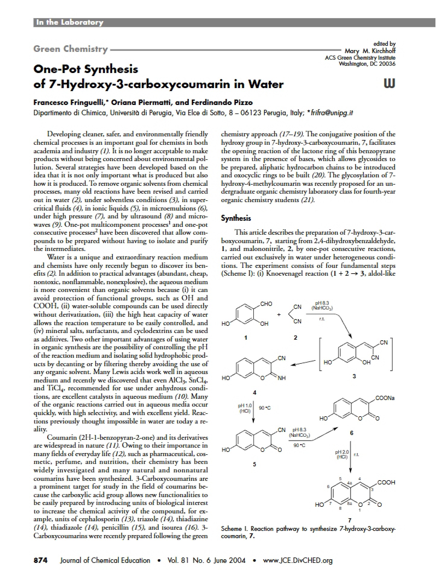 Synthesis in One Pot