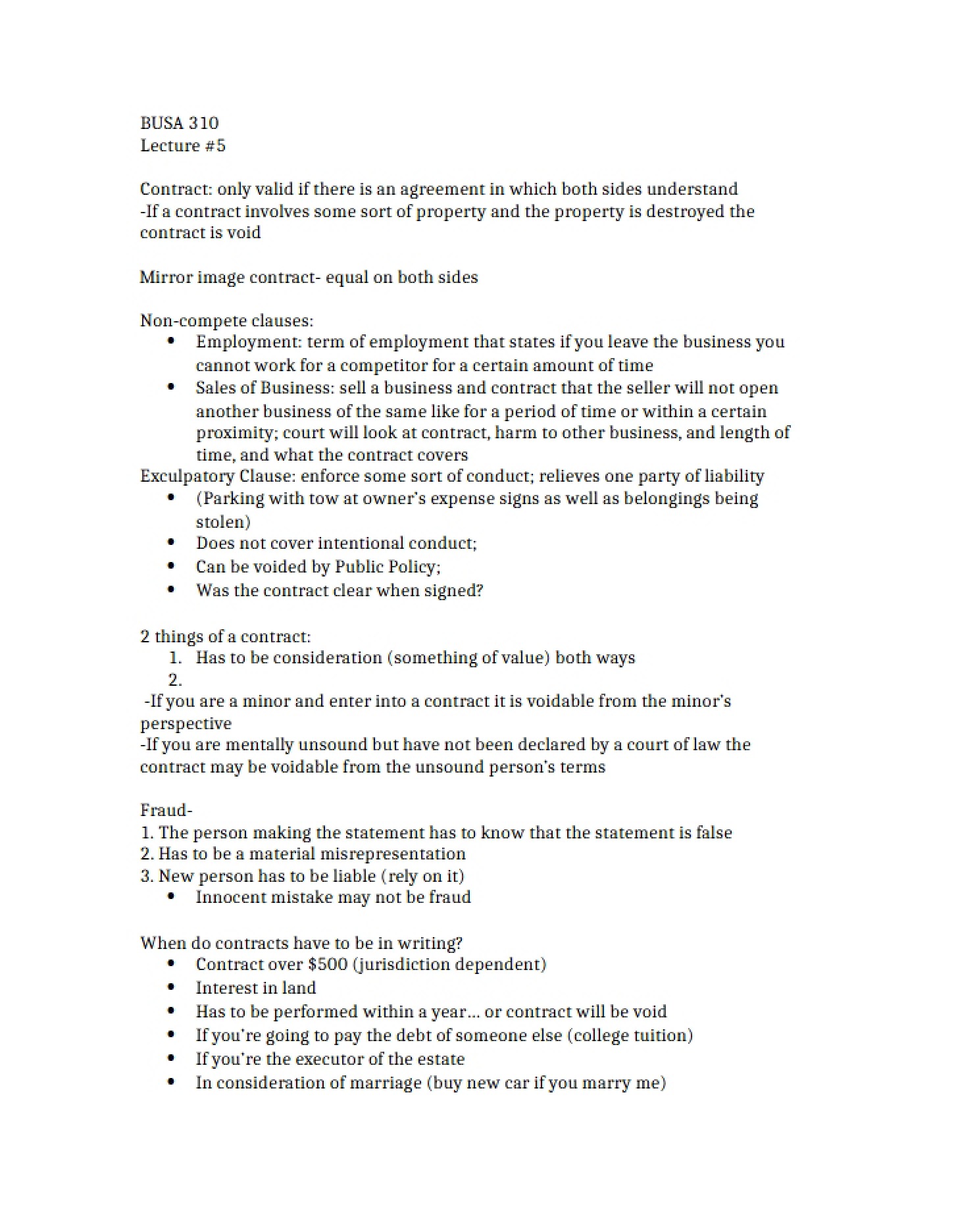Lecture Five BUSA 310