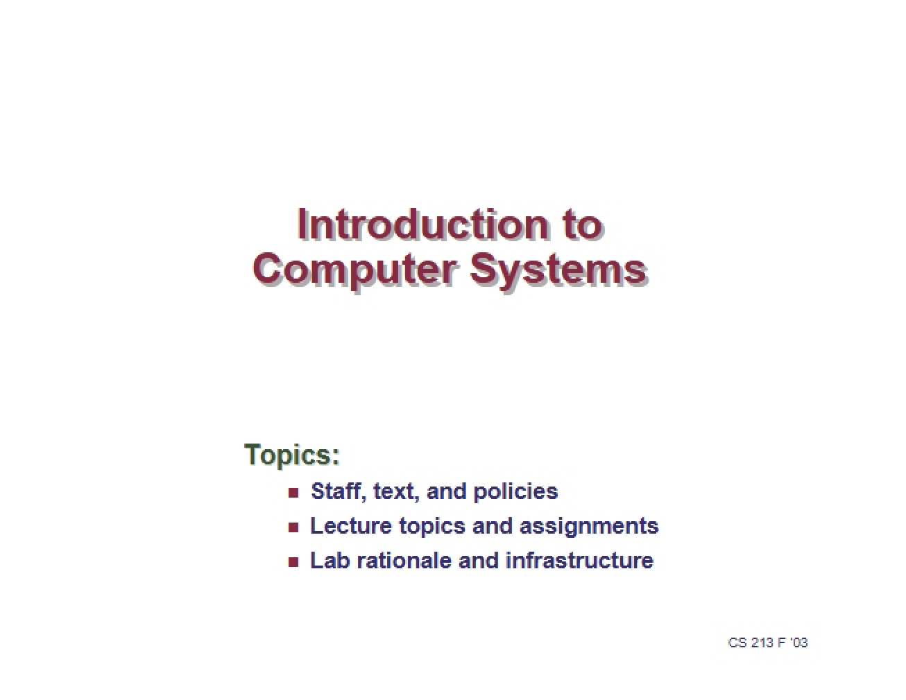 Computer Systems Introduction (Part 3)