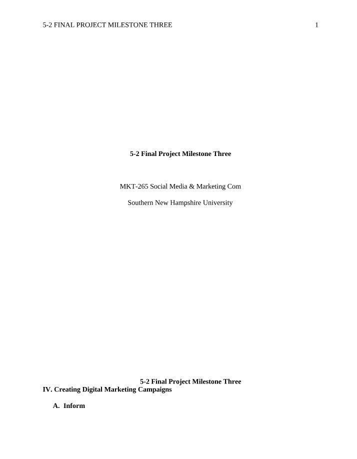 Milestone Three for Final Project - 5-2