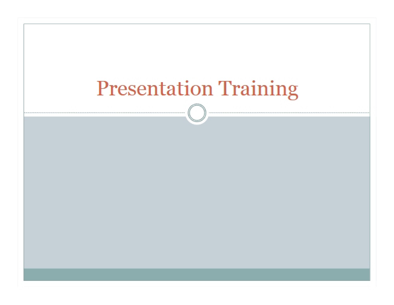 Delivery of Presentation (Post)