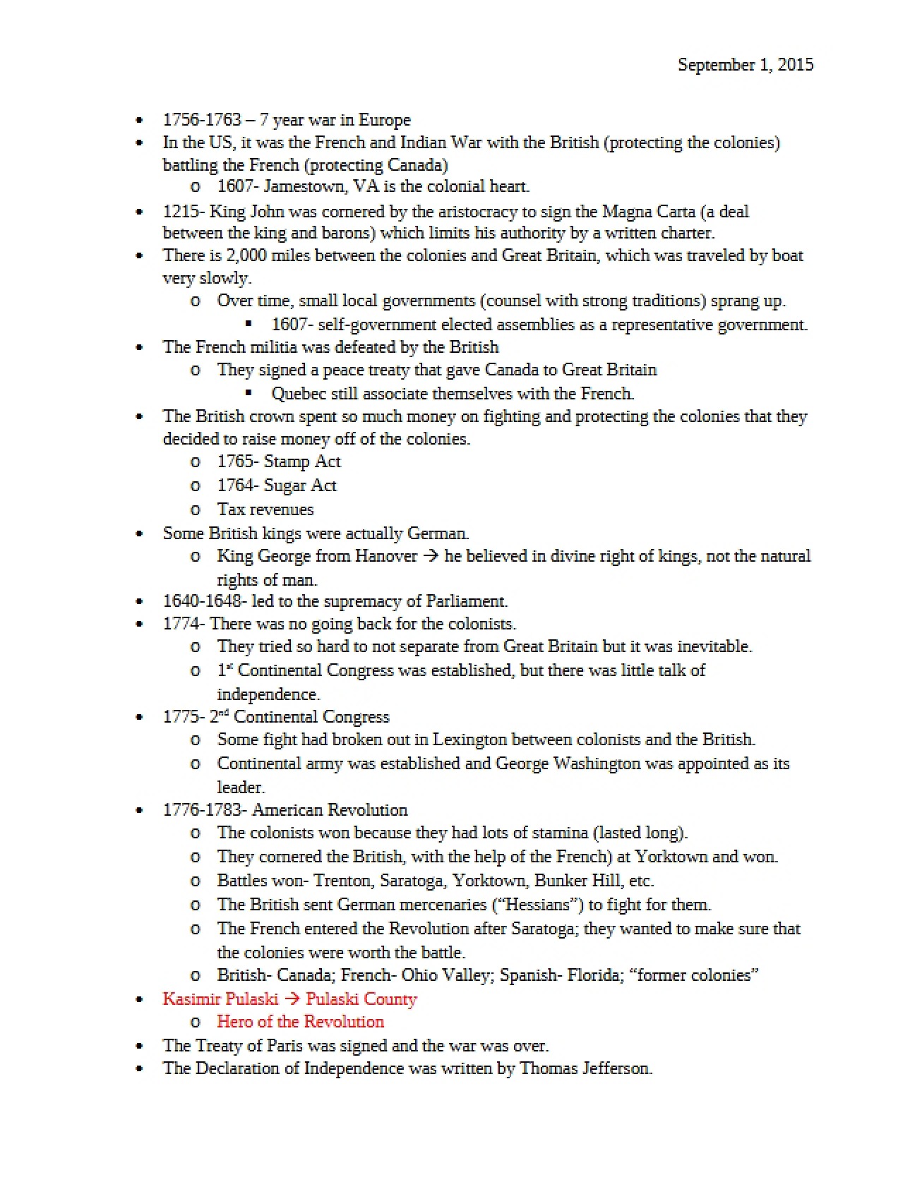 Government Class Notes