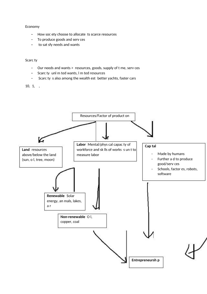 Economy Course Notes