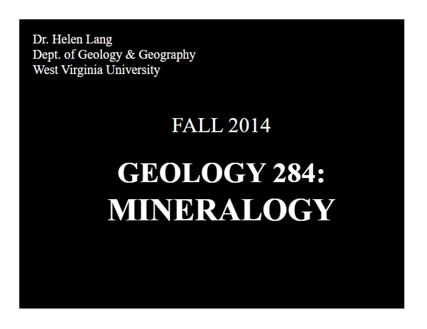 Igneous Rocks Mafic Minerals