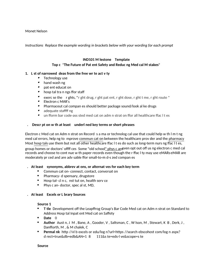 IND101 Milestone 2 Template Final