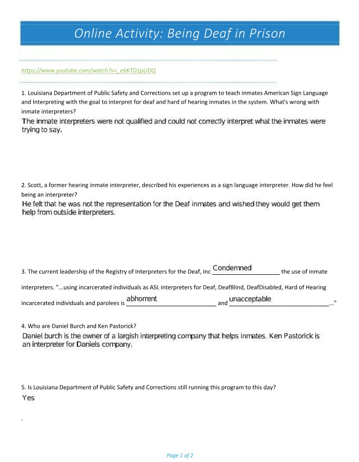 Inmate Interpreters - Prison Challenges and Consequences