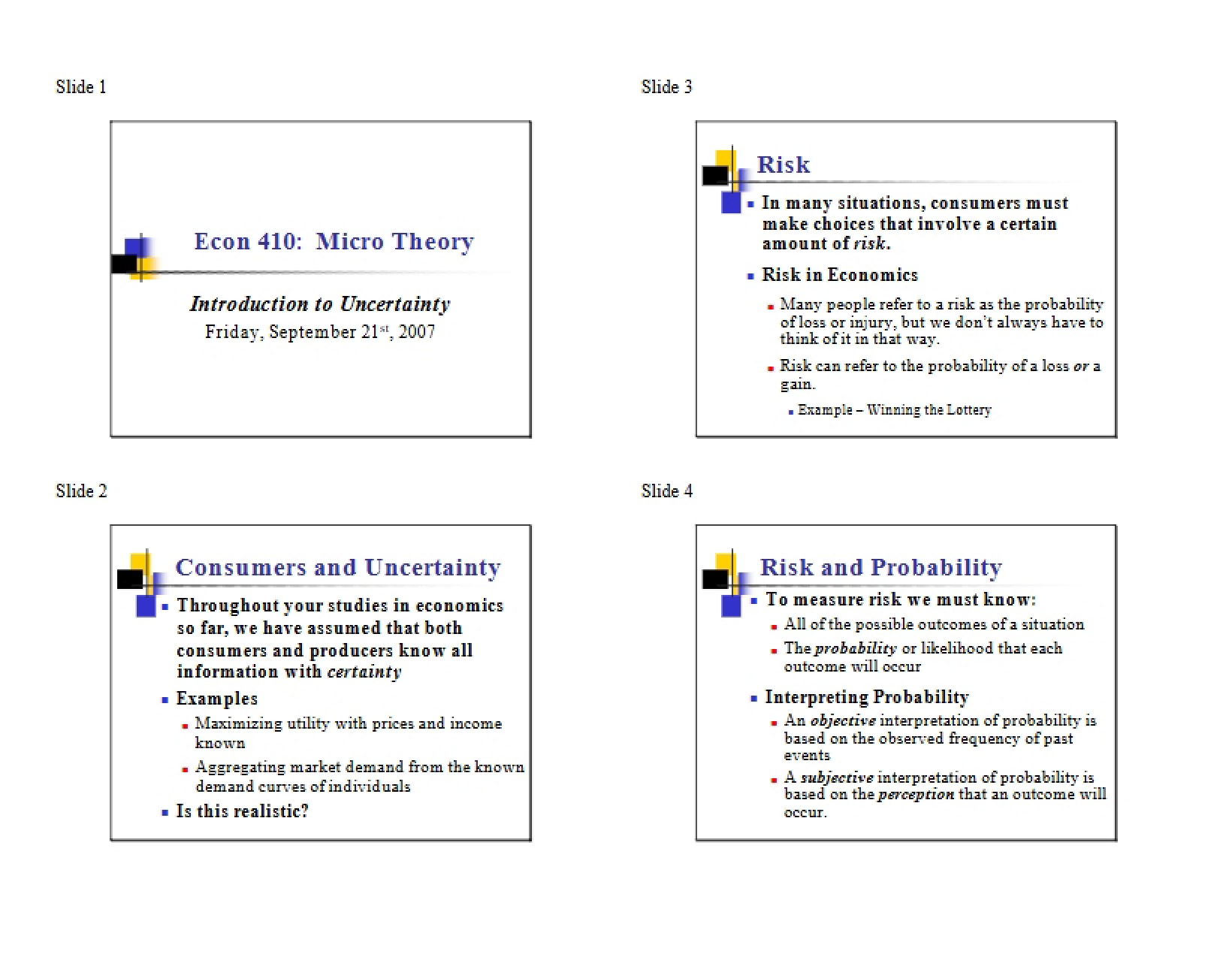 Uncertainty Introduction