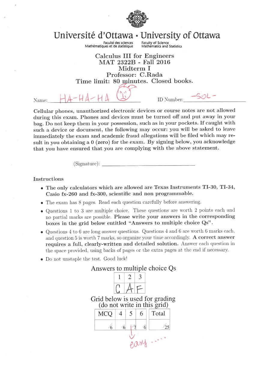 MAT 2322B Midterm I Part A