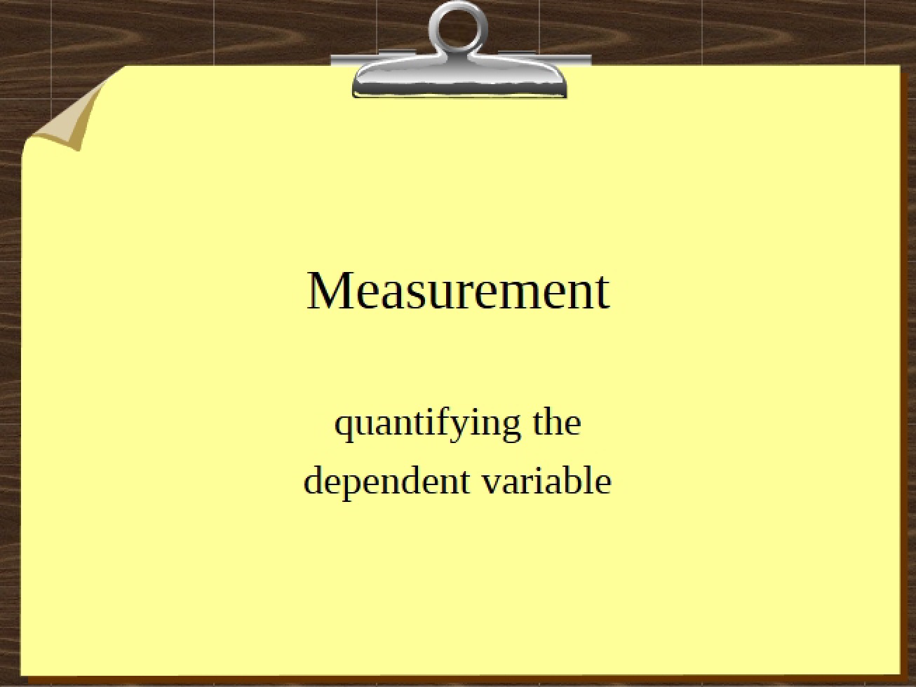 Methods of Measurement