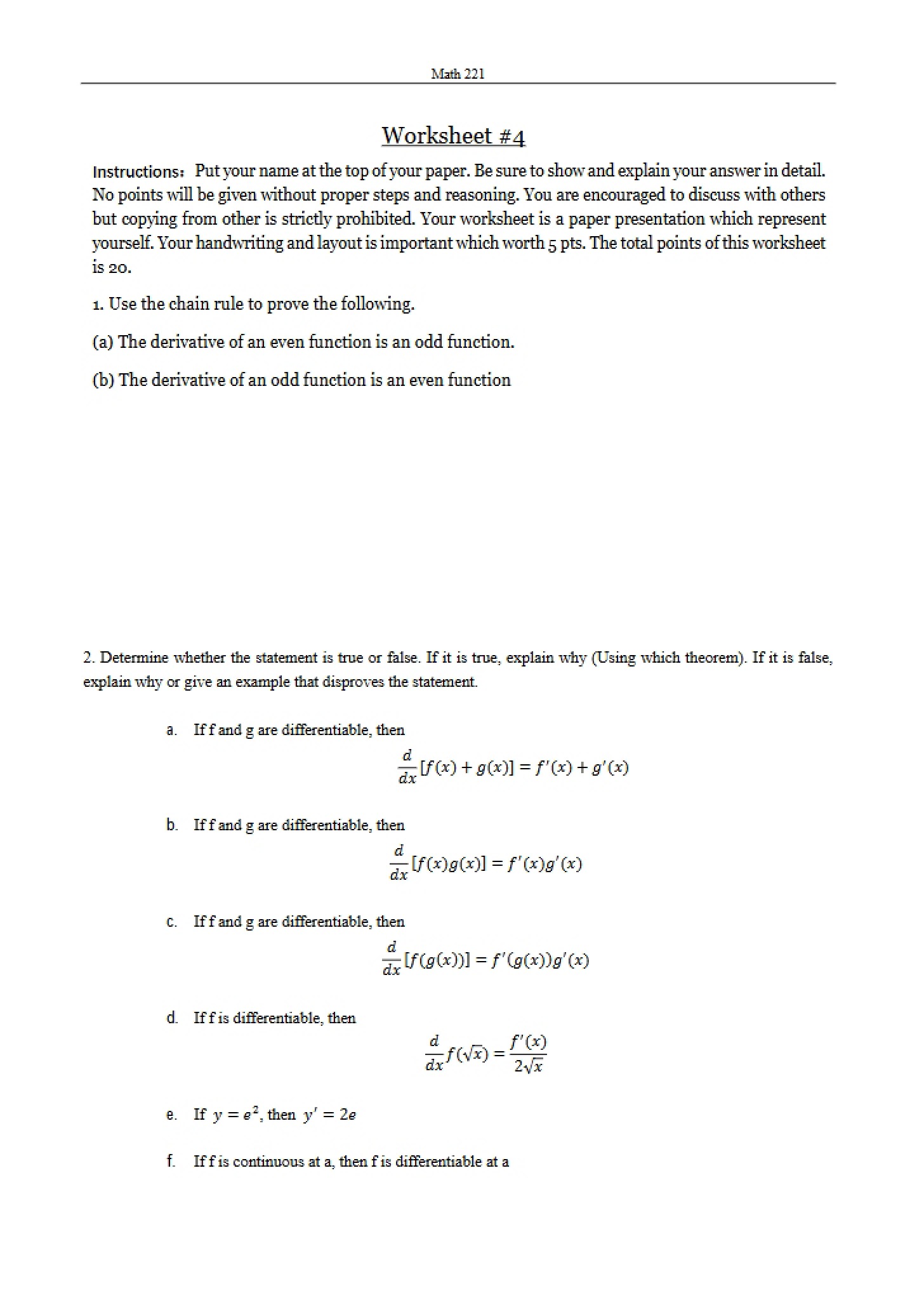 Assignment Sheet 04