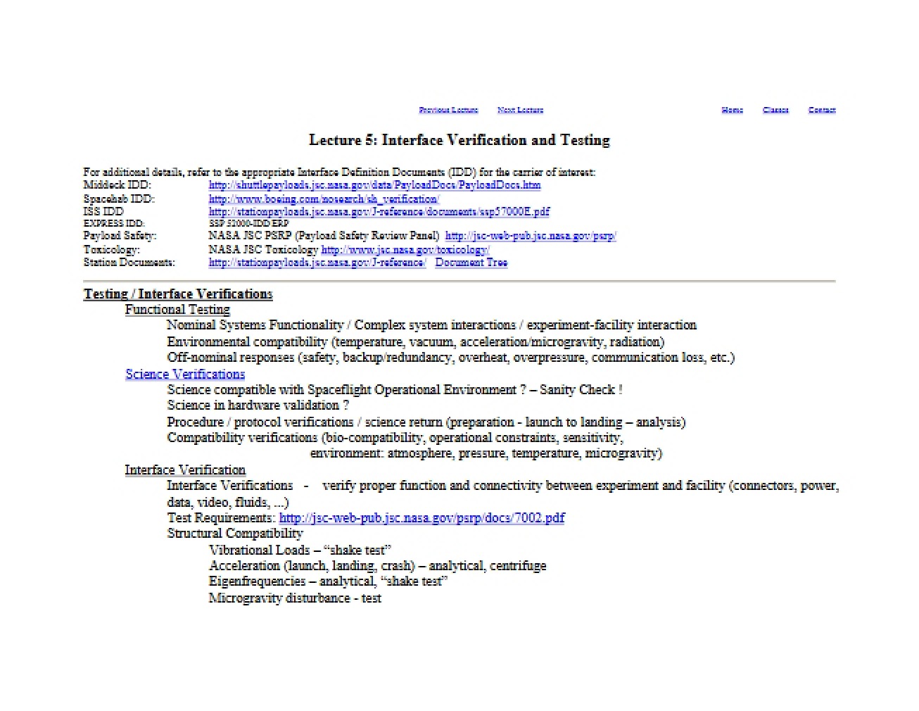 Process of Interface Verification and Testing