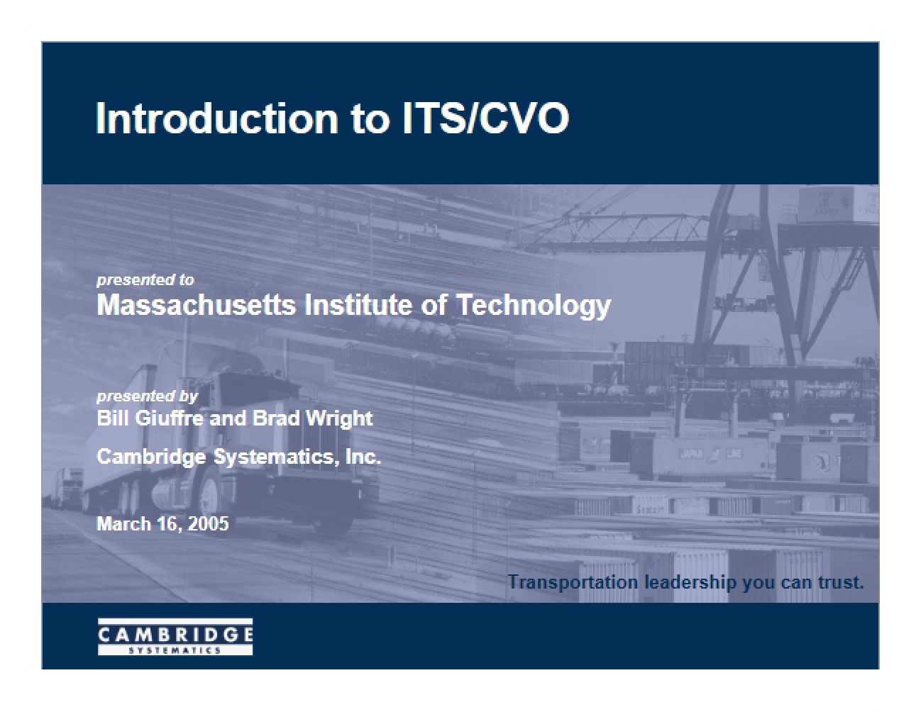 ITS-CVO Introduction