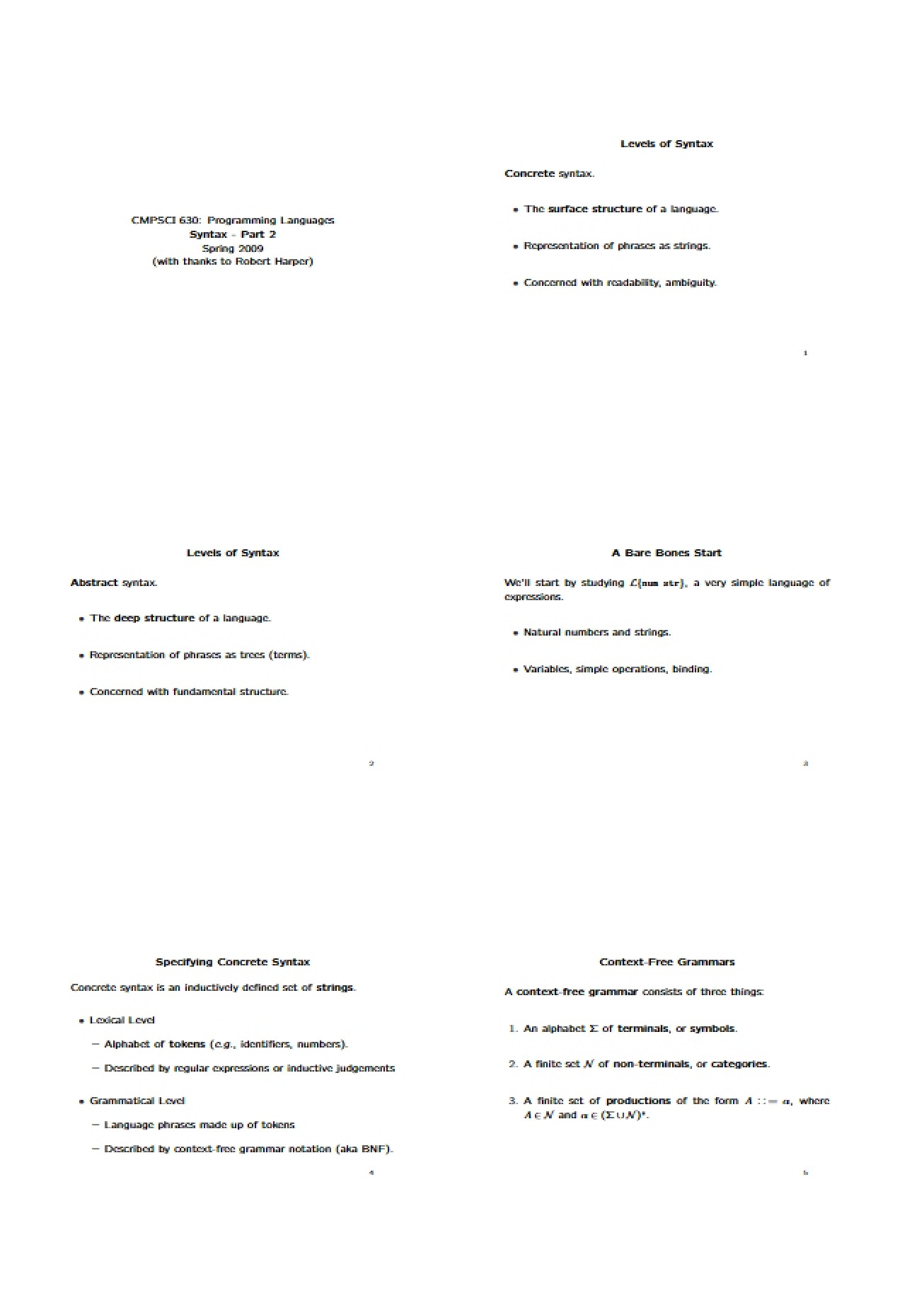 Part Two Syntax