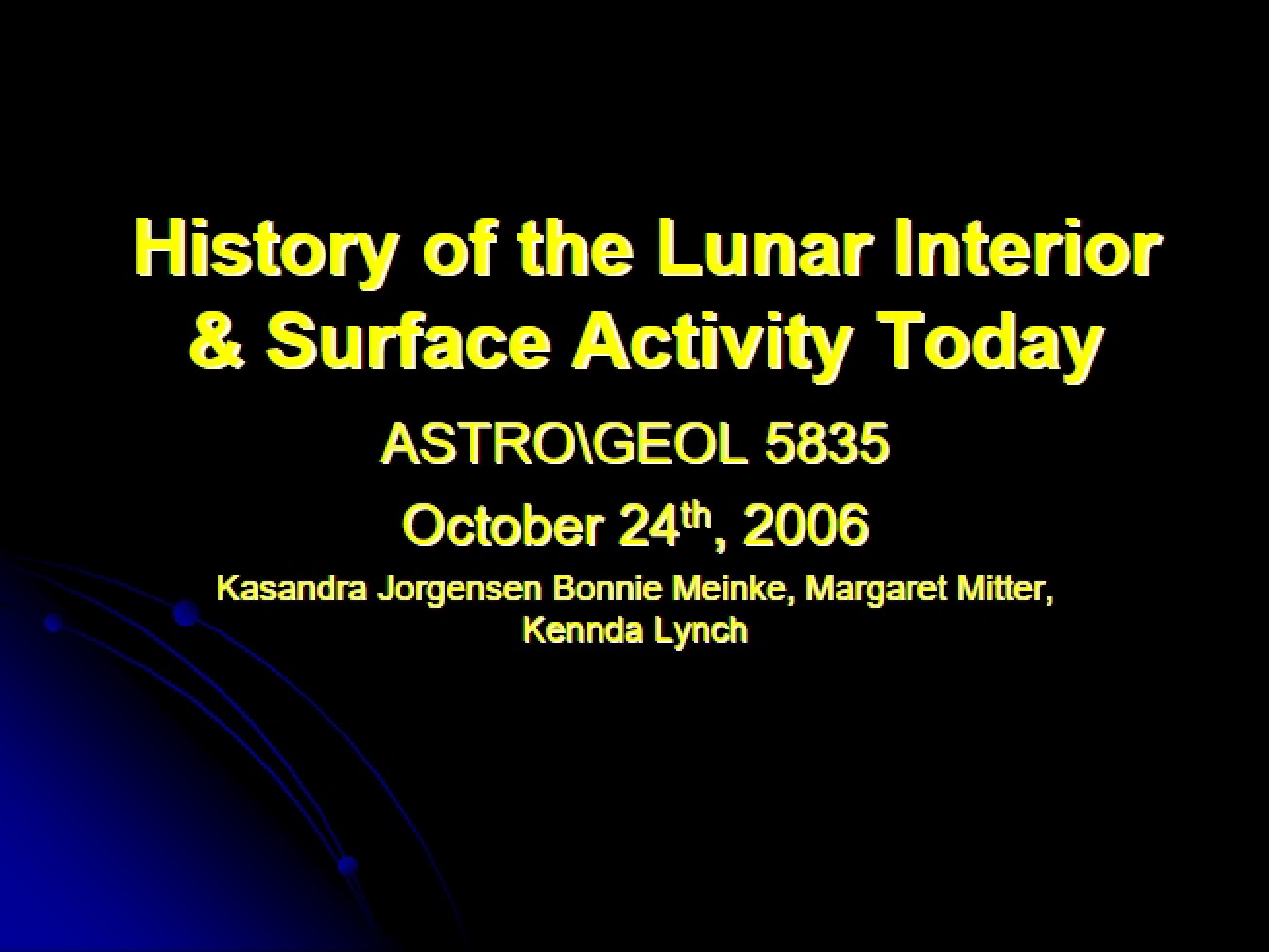 History of the Lunar Interior and Surface Activity Today
