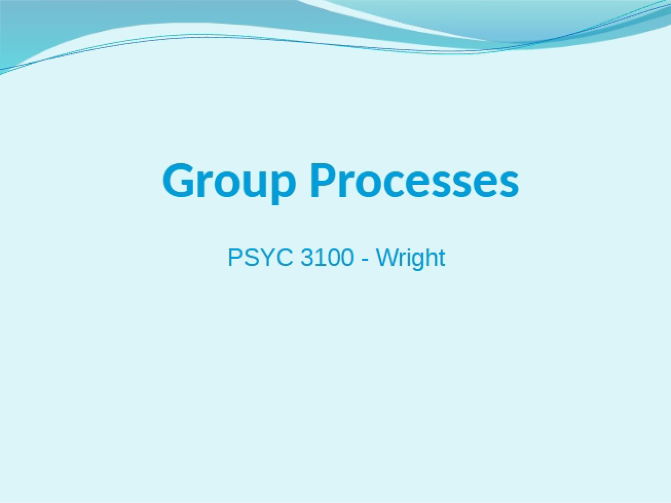 Group Processes Social Psychology 2014