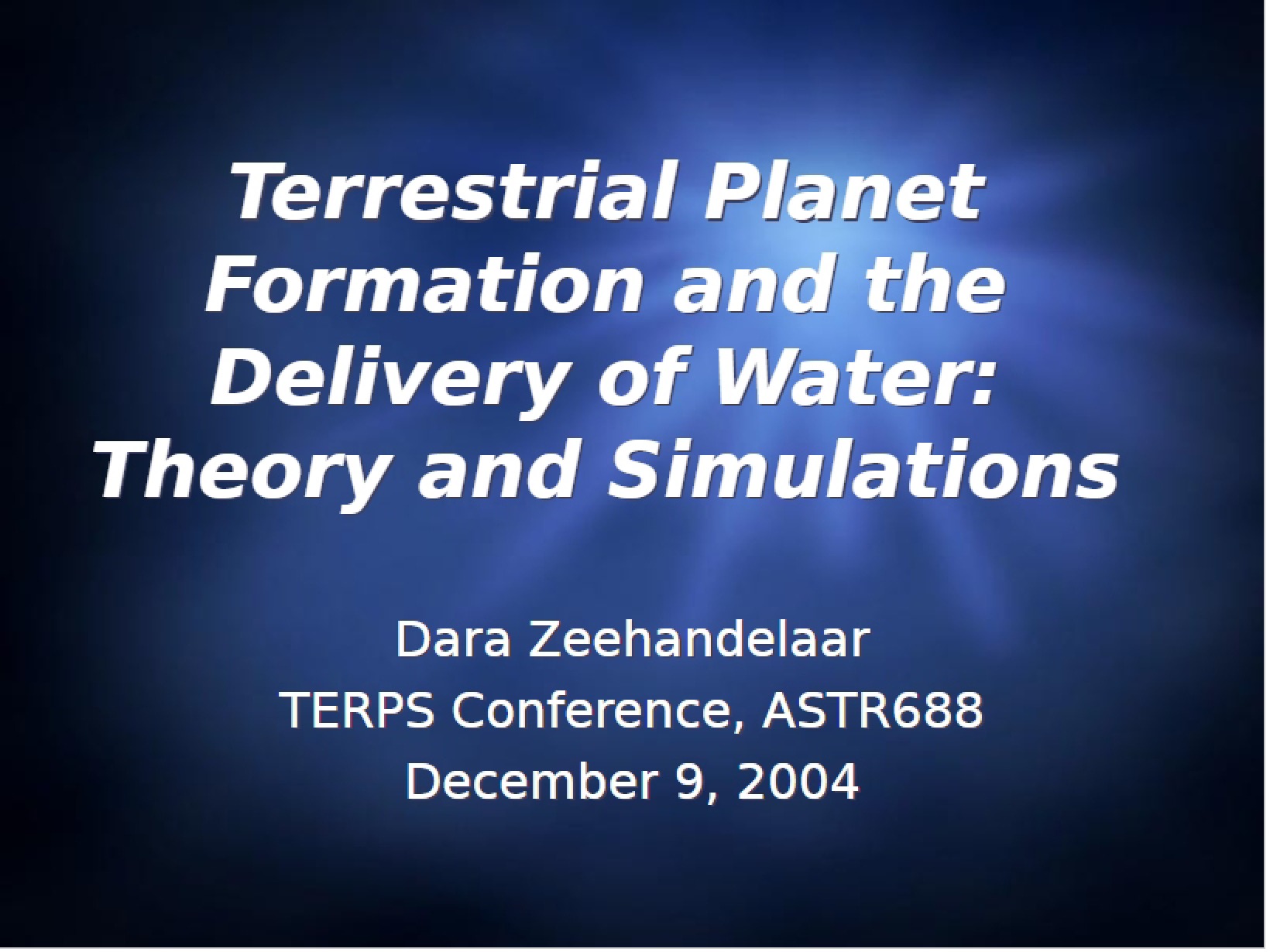 Water Delivery and Terrestrial Planet Formation