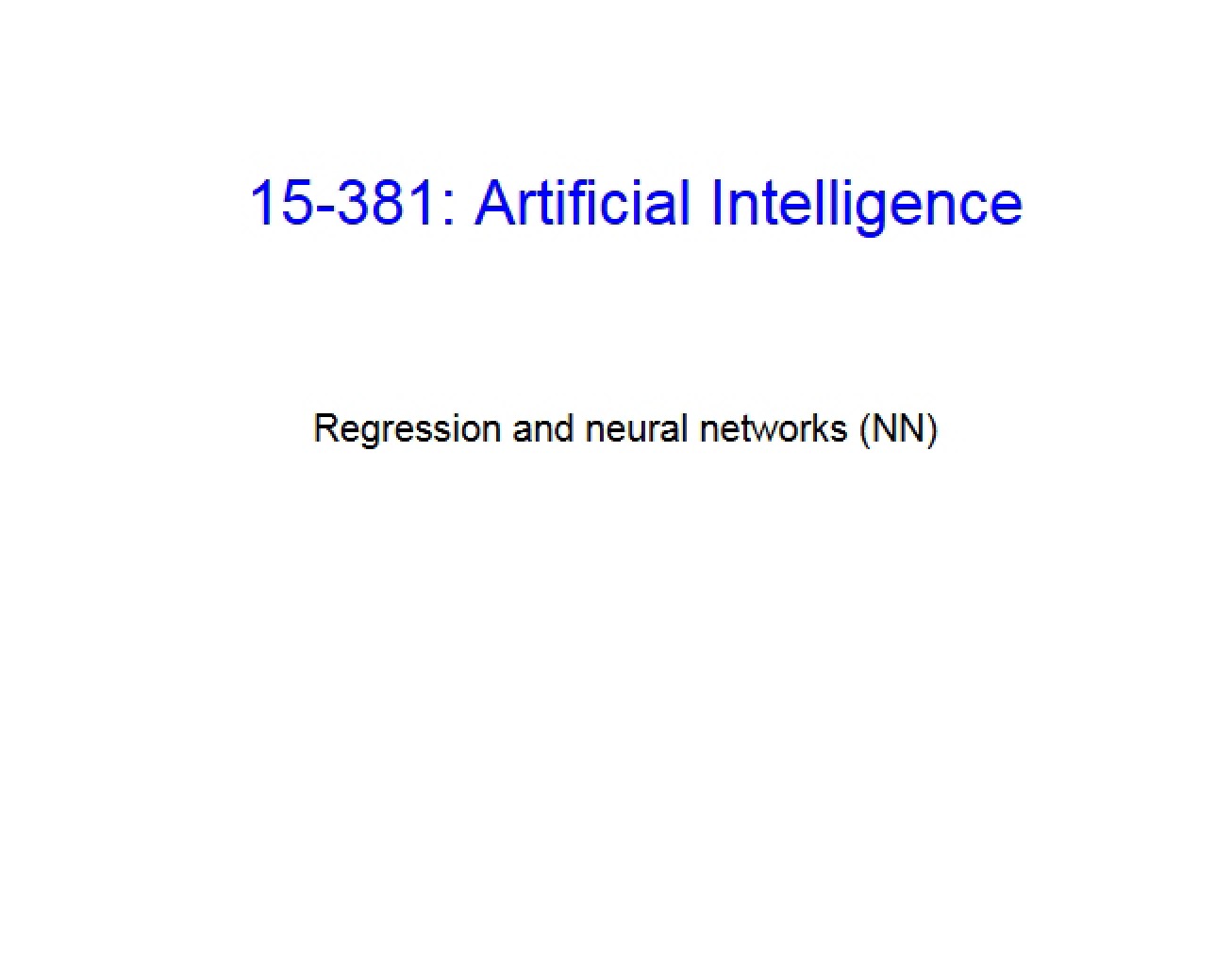 Neural Networks and Regression Analysis