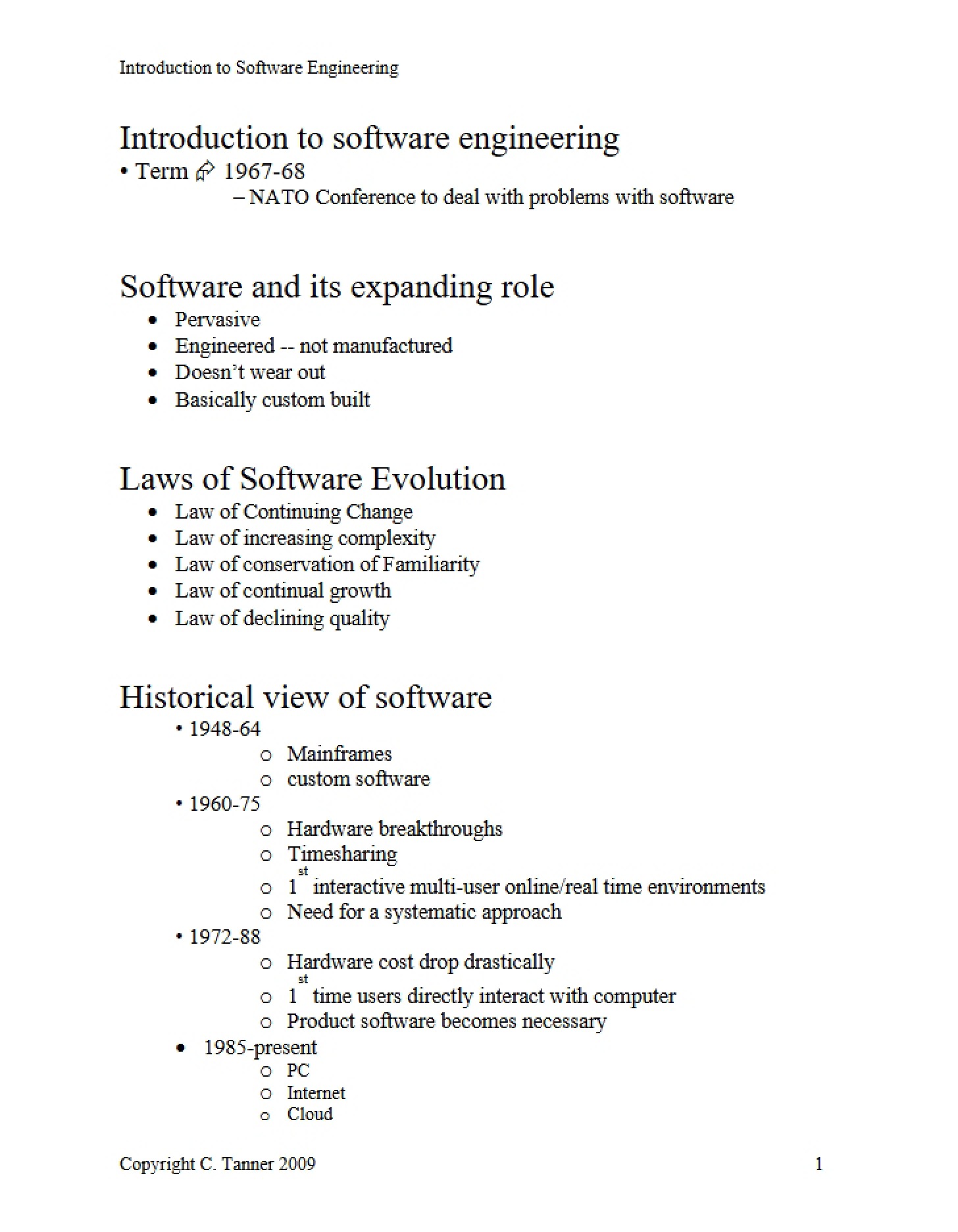 Software Engineering Basics