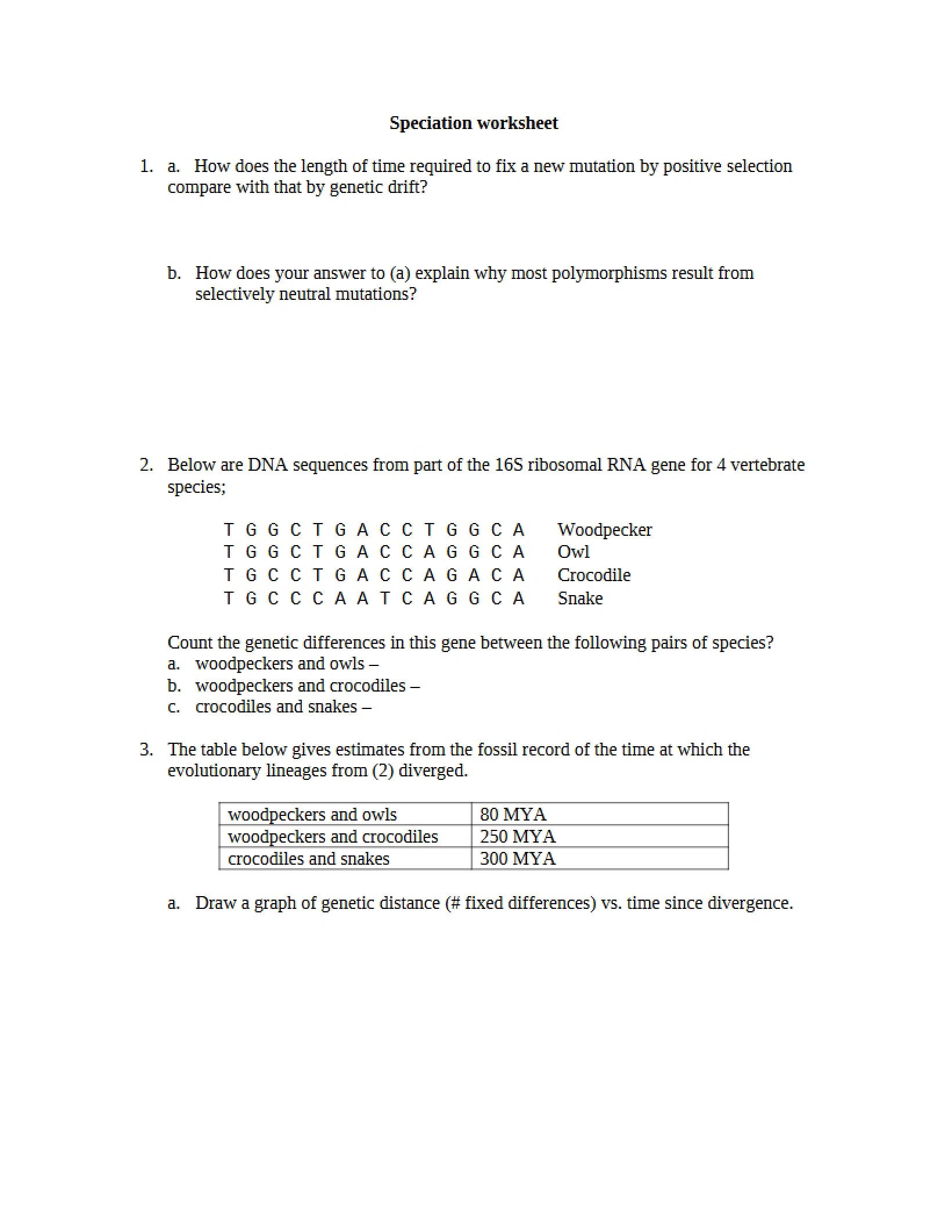 Ecology and Evolution Practice Test