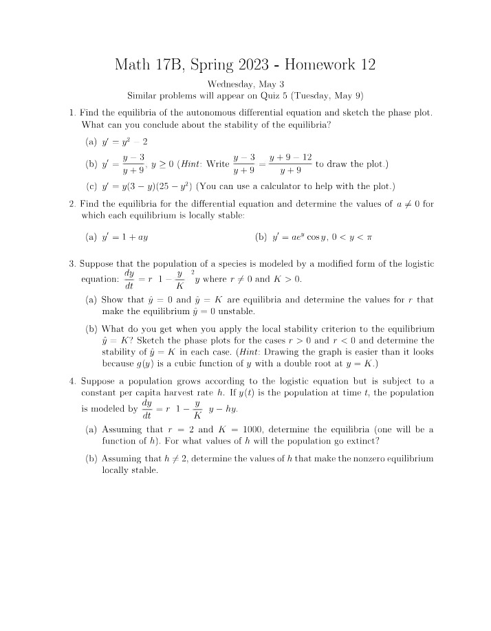 MAT17B Homework 12