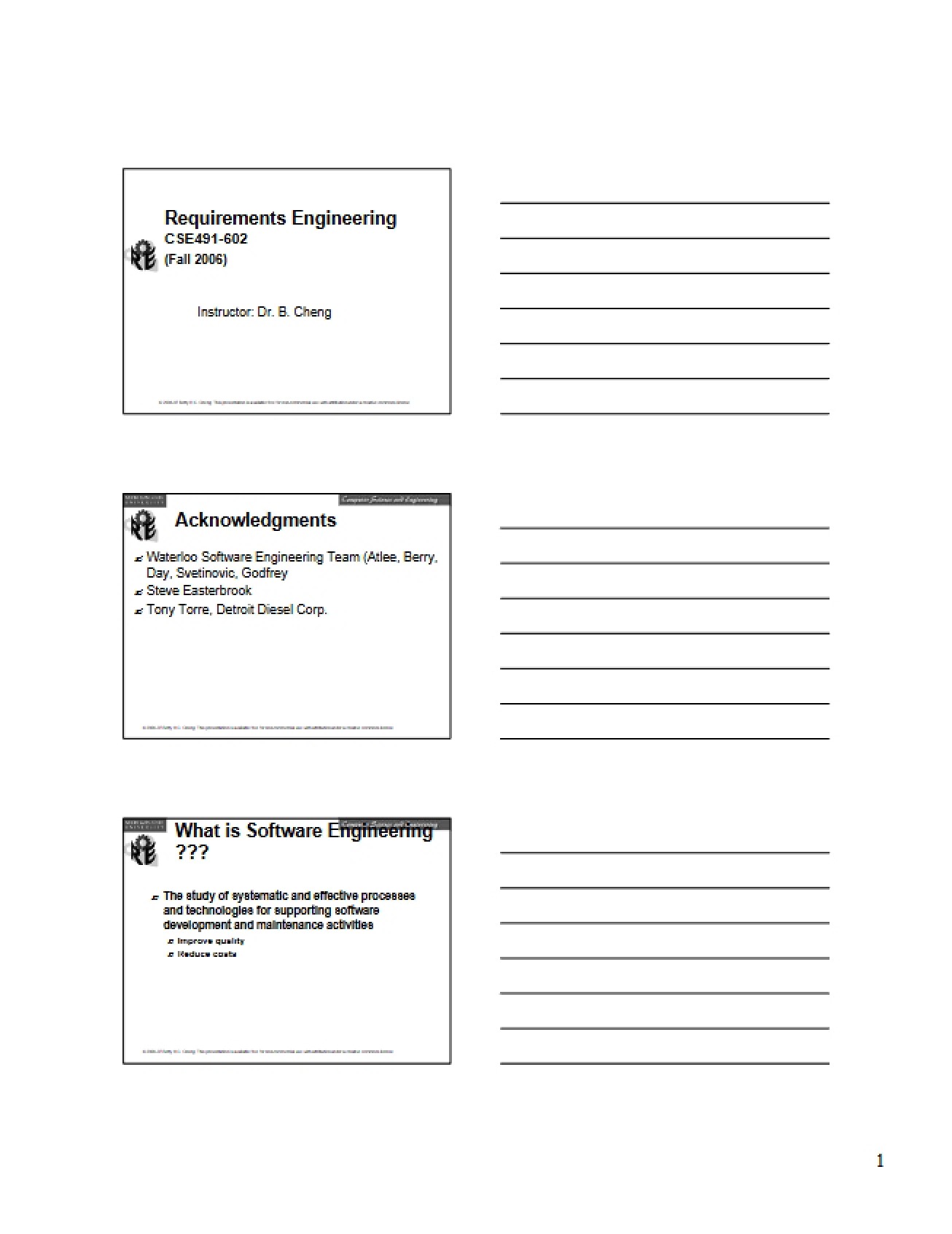 Engineering Requirements