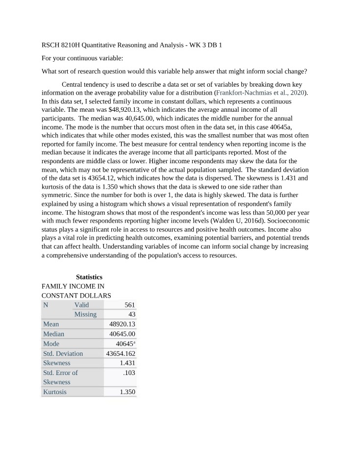 Concept of Central Tendency