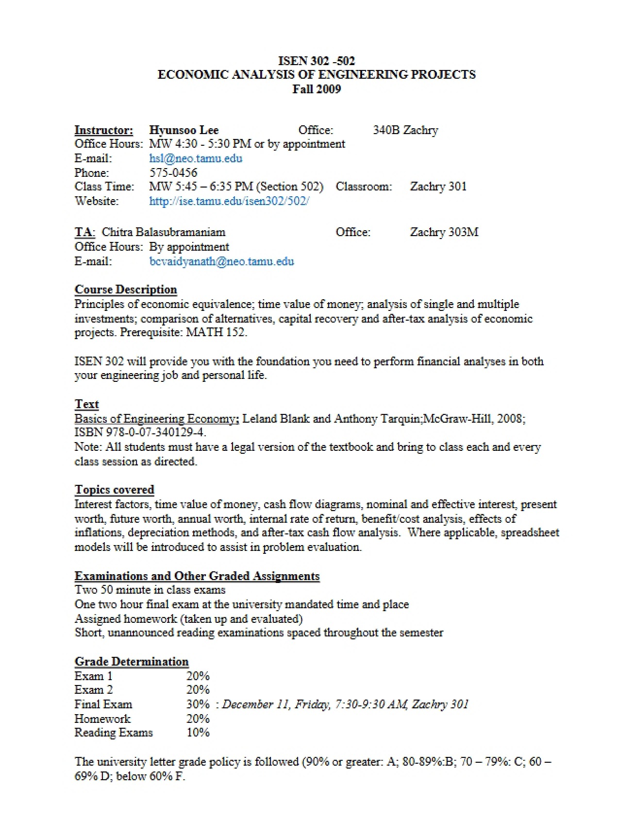 Course Syllabus