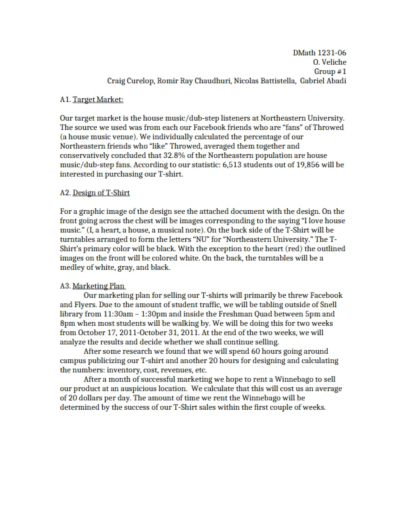 Business Calculus Lecture Notes