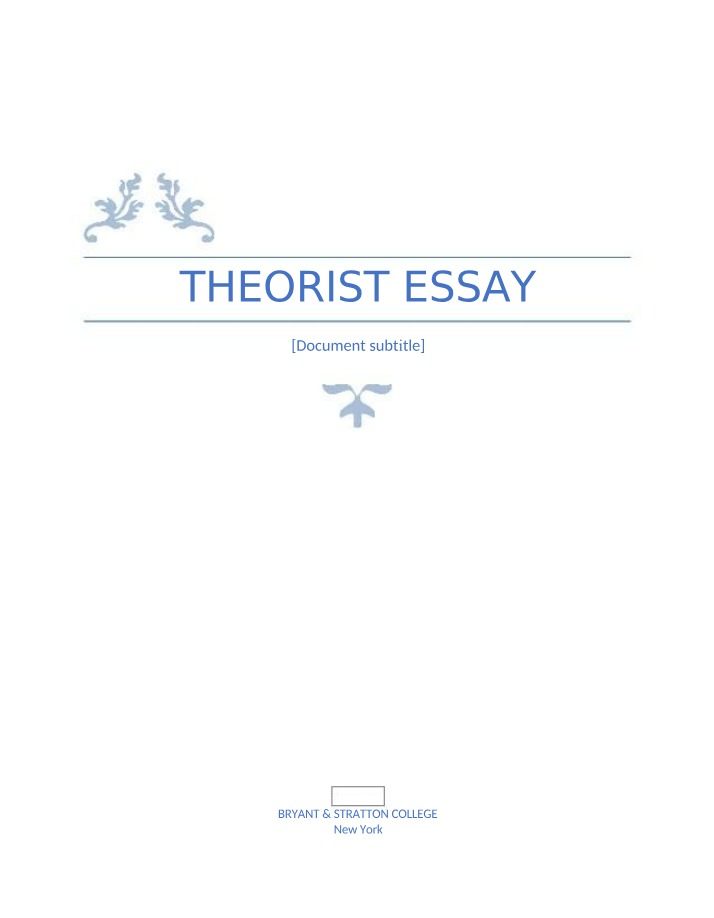 Theorist Essay Final