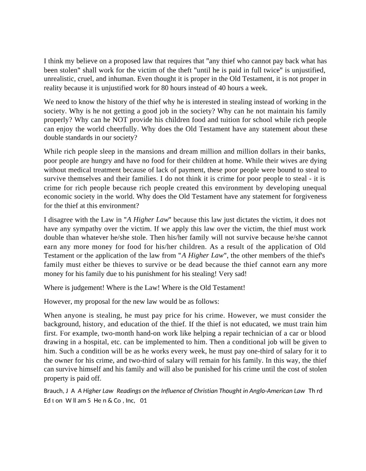 Reforming Theft Laws - Examining Justifiability