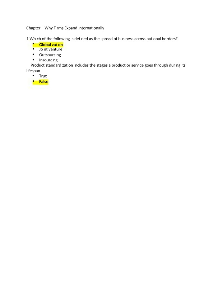 Why Firms Expand Internationally - Chapter 9.2