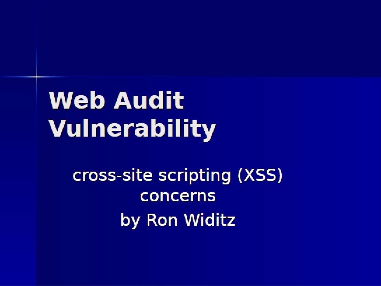 Vulnerability Audit for Web