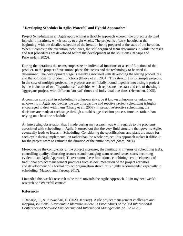 Week 2 Discussion PM Topic Literature Review 1 Extended