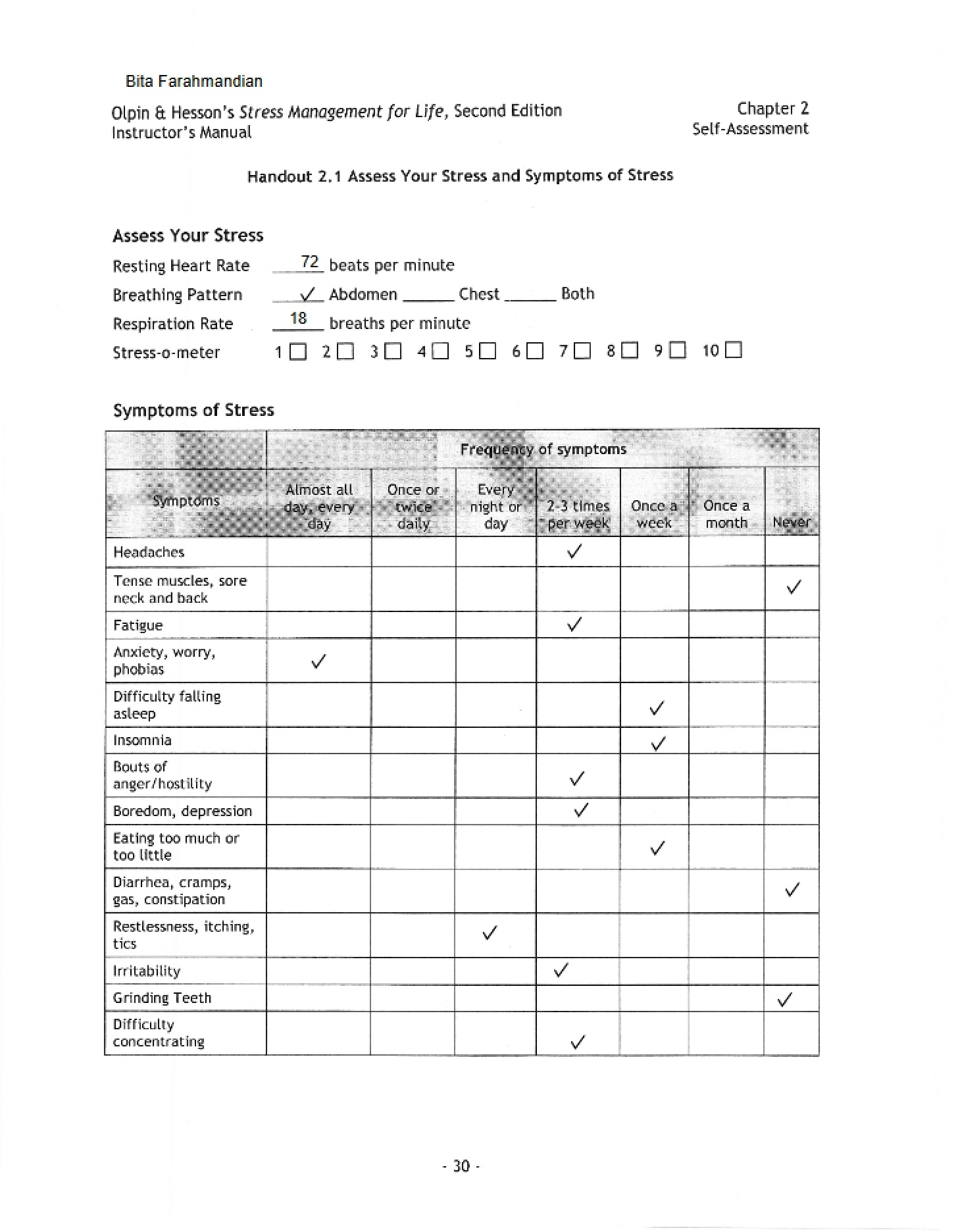 PHED 150 Self Assessments