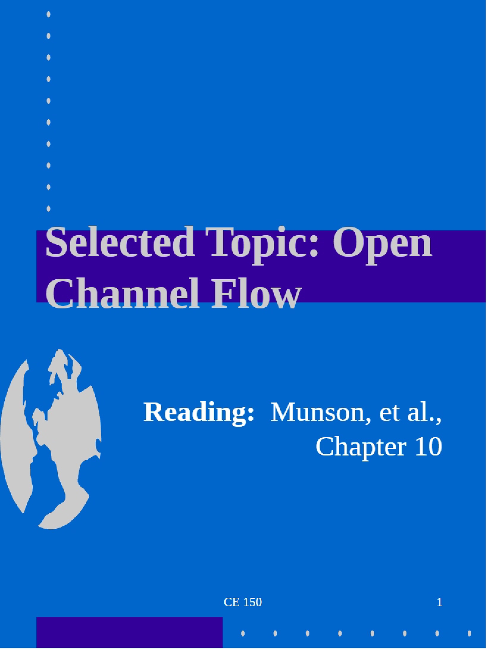 Open Channel Flow Selected Topic