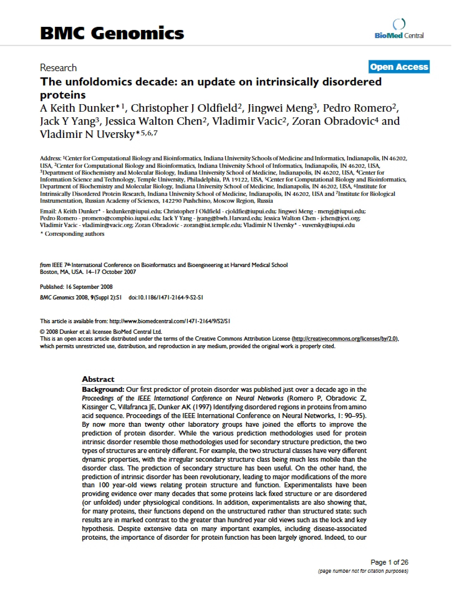 Intrinsically Disordered Proteins Update Unfoldomics Decade