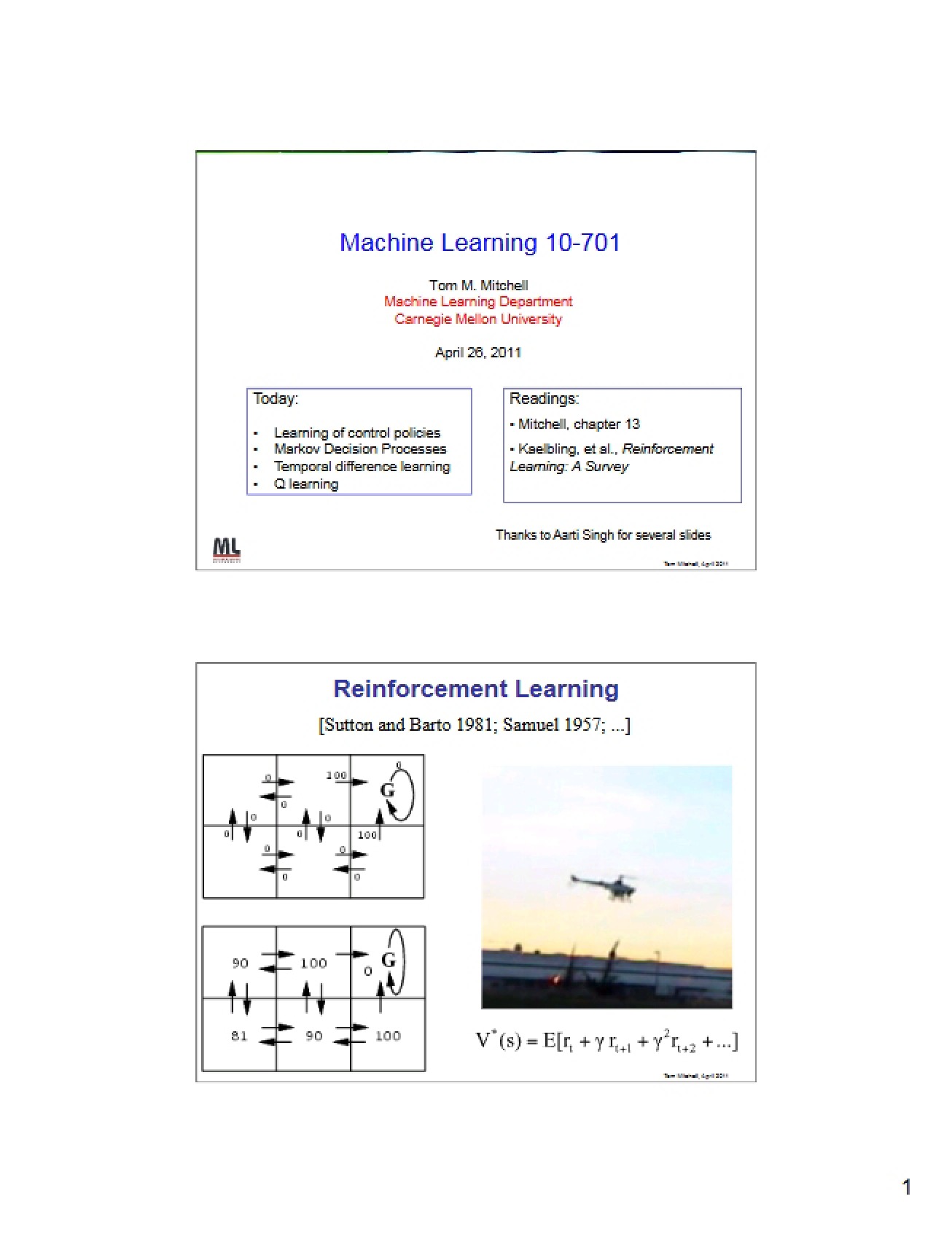 Introduction to Machine Learning Class Notes Part One