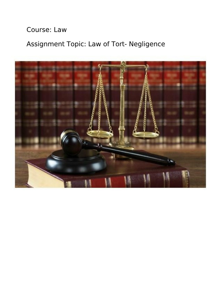 Elements of Negligence in the Law of Tort
