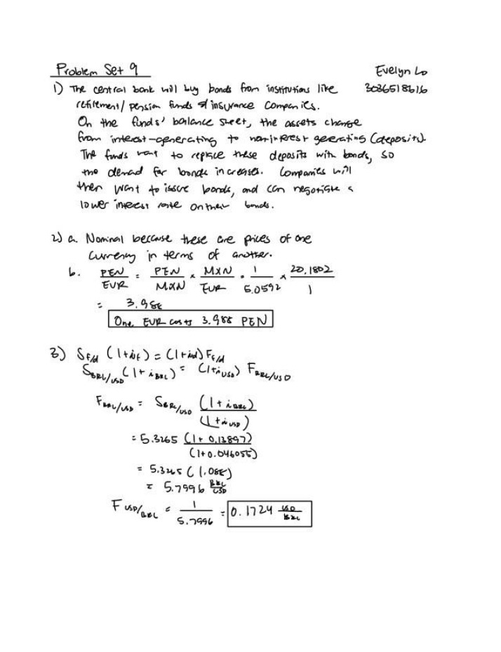 ECON100B - Problem Set 9